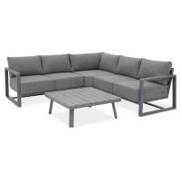 Narożnik aluminiowy do ogrodu STELVIO CAFFE Grey - FURRORE