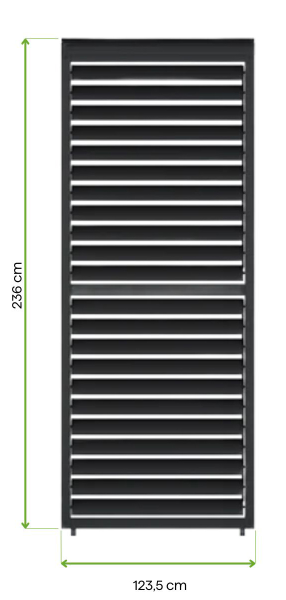 Wymiarowanie - panel żaluzjowe anthracite Premium 4 Gutroof