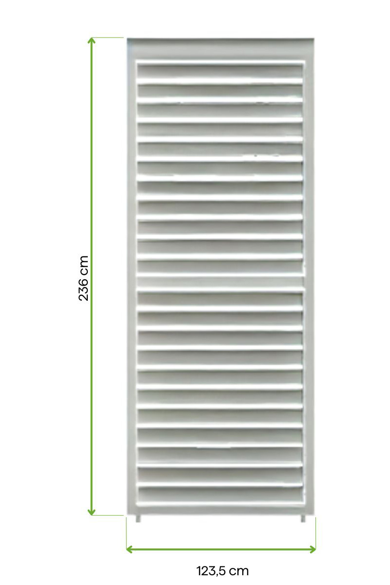 Wymiarowanie panel żaluzjowy white Premium 4 Gutroof