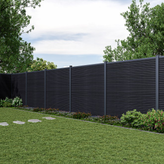 Panel ogrodzeniowy do mocowania na miękkim podłożu 1,8 m CITY Antracite - Gutroof