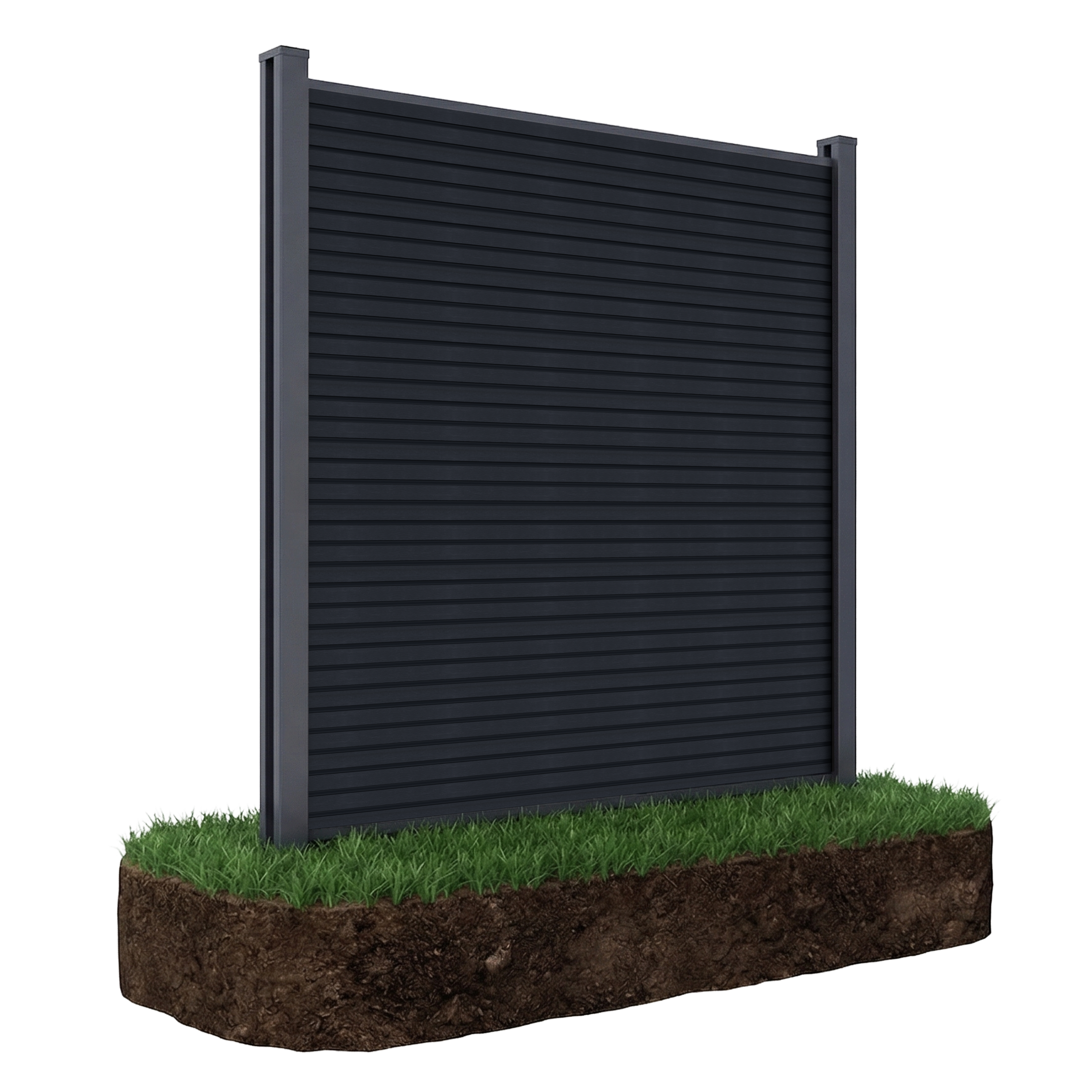 Panel ogrodzeniowy do mocowania na miękkim podłożu 1,8 m CITY Antracite - Gutroof