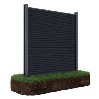 Panel ogrodzeniowy do mocowania na miękkim podłożu 1,8 m CITY Antracite - Gutroof