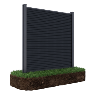 Przęsło ogrodzeniowe do miękkiego podłoża CITY Antracite - Gutroof