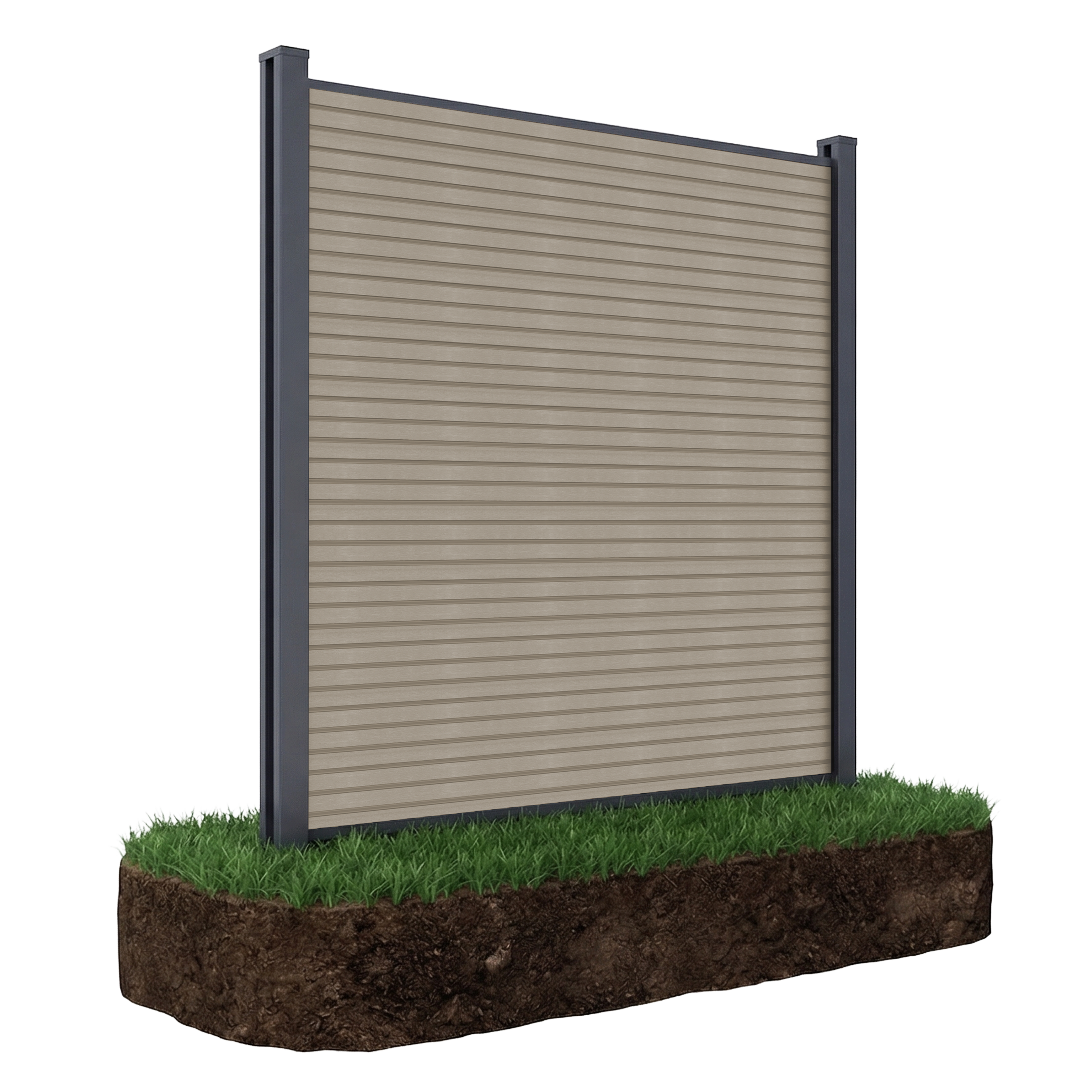 Panel ogrodzeniowy do mocowania na miękkim podłożu 1,8 m CITY Oak- Gutroof