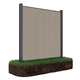 Panel ogrodzeniowy do miękkiego podłoża 1,8 m CITY Oak - Gutroof