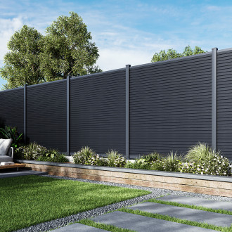Panel ogrodzeniowy do mocowania na twardym podłożu 1,8 m CITY Antracite - Gutroof
