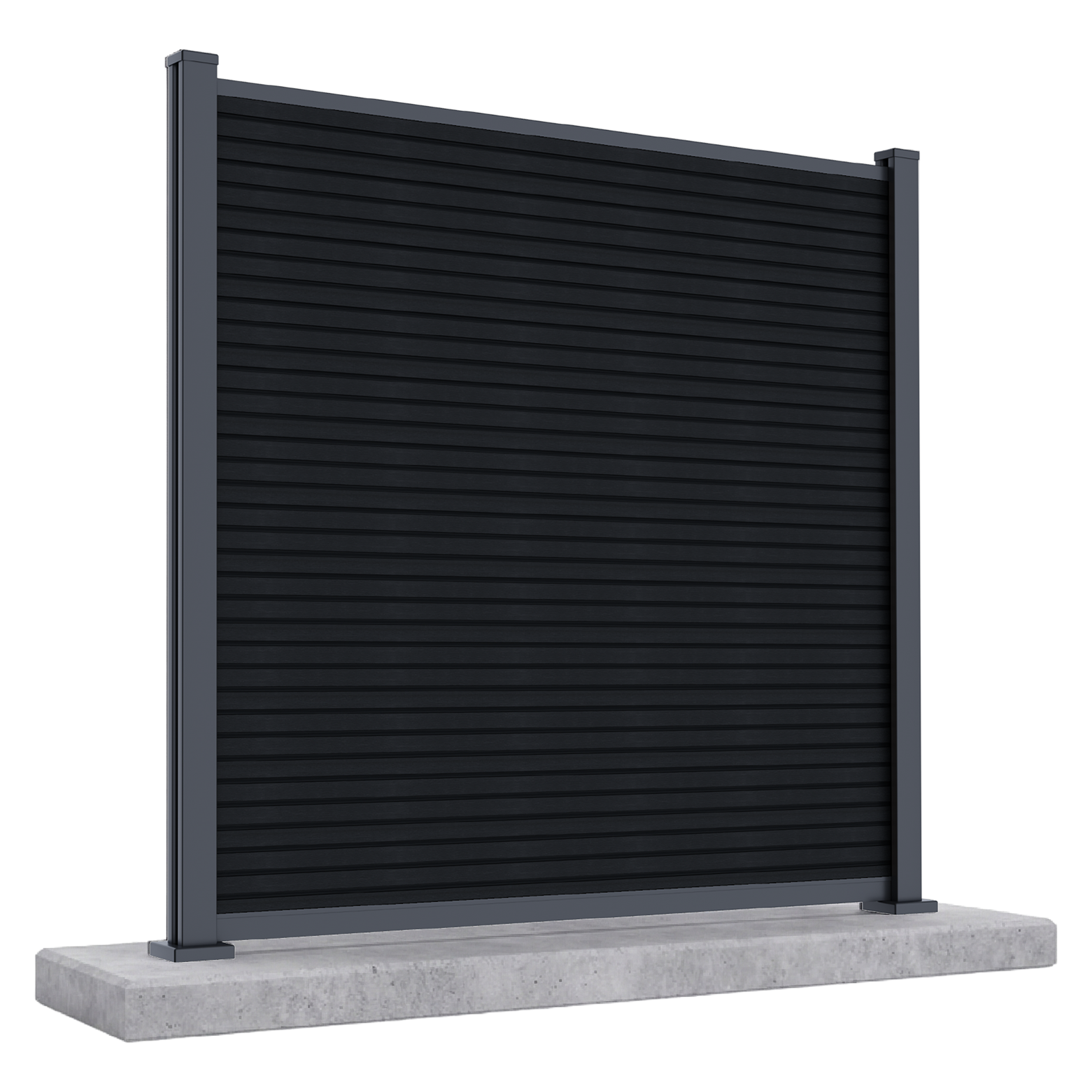 Panel ogrodzeniowy do mocowania na twardym podłożu 1,8 m CITY Antracite - Gutroof