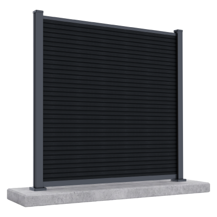 Panel ogrodzeniowy do twardego podłoża 1,8 m CITY Anthracite - Gutroof