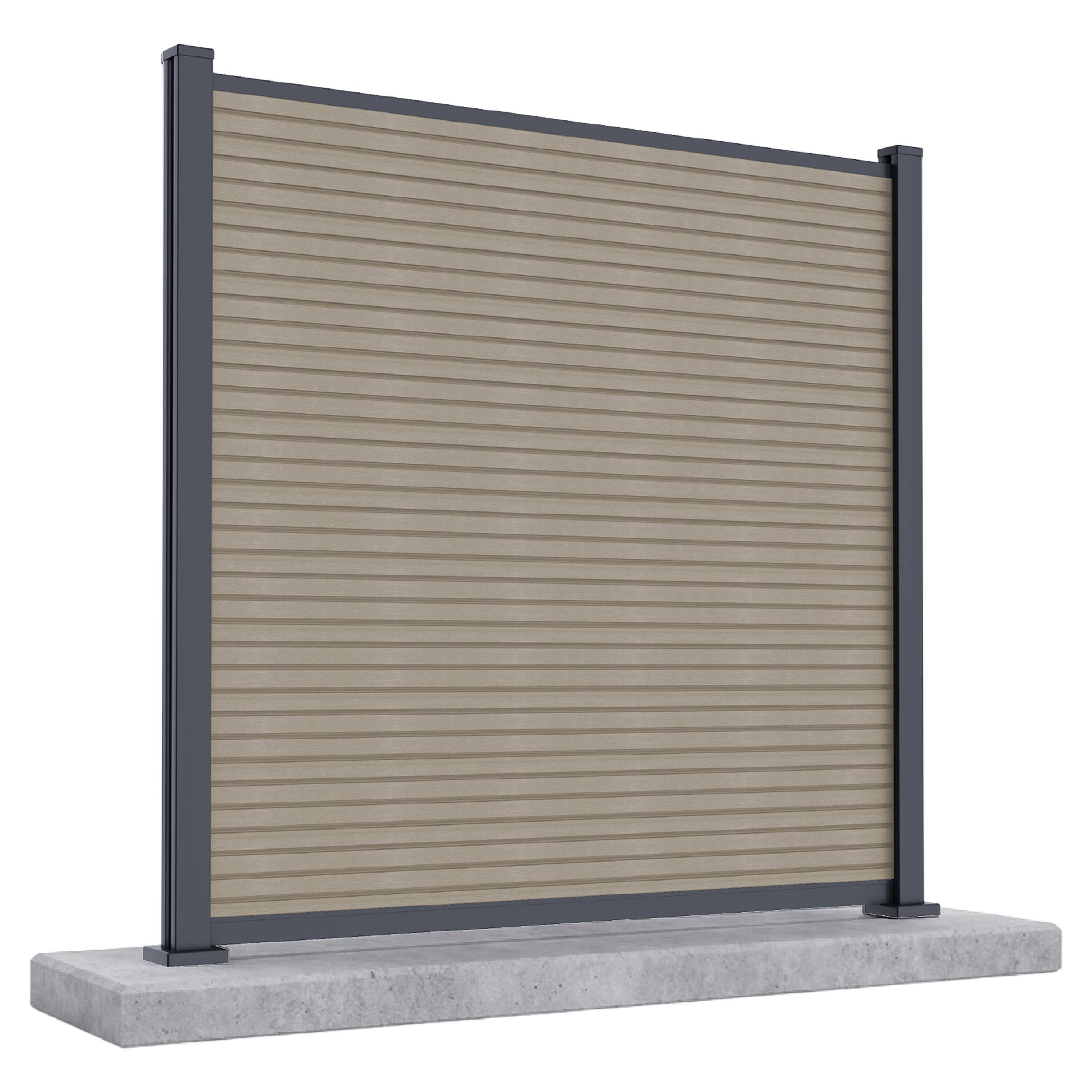 Panel ogrodzeniowy do mocowania na twardym podłożu 1,8 m CITY Oak- Gutroof