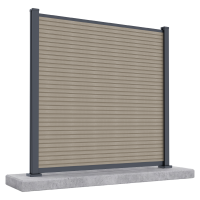 Panel ogrodzeniowy do mocowania na twardym podłożu 1,8 m CITY Oak- Gutroof