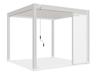 Panel żaluzjowy poziomy do pergoli ELEGANCE/DELUXE/FUSION 1 m White - Gutroof