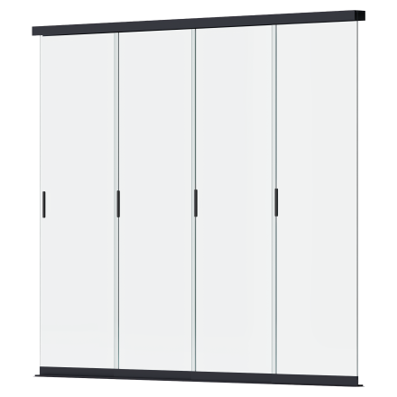 Panel szklany przesuwny do pergoli ELEGANCE/DELUXE/FUSION 3m Anthracite - Gutroof