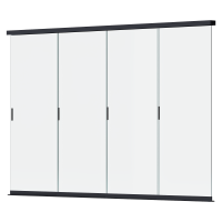 Panel szklany przesuwny do pergoli ELEGANCE/DELUXE/FUSION 4m Anthracite - Gutroof