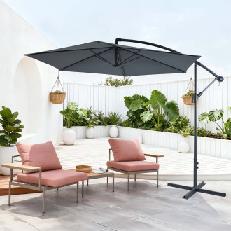 Parasol boczny do ogrodu SAMBA 3m Dark Grey - Bjørkka