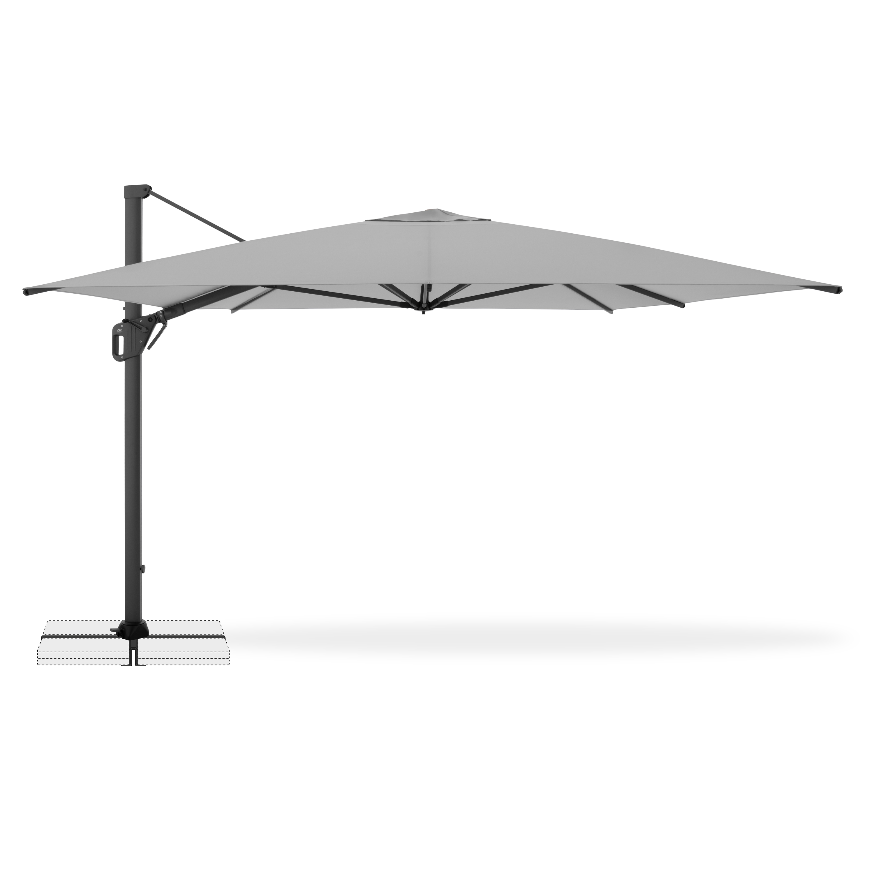 Parasol do ogrodu LIFE 300x400 SIDE Szary - Doppler 