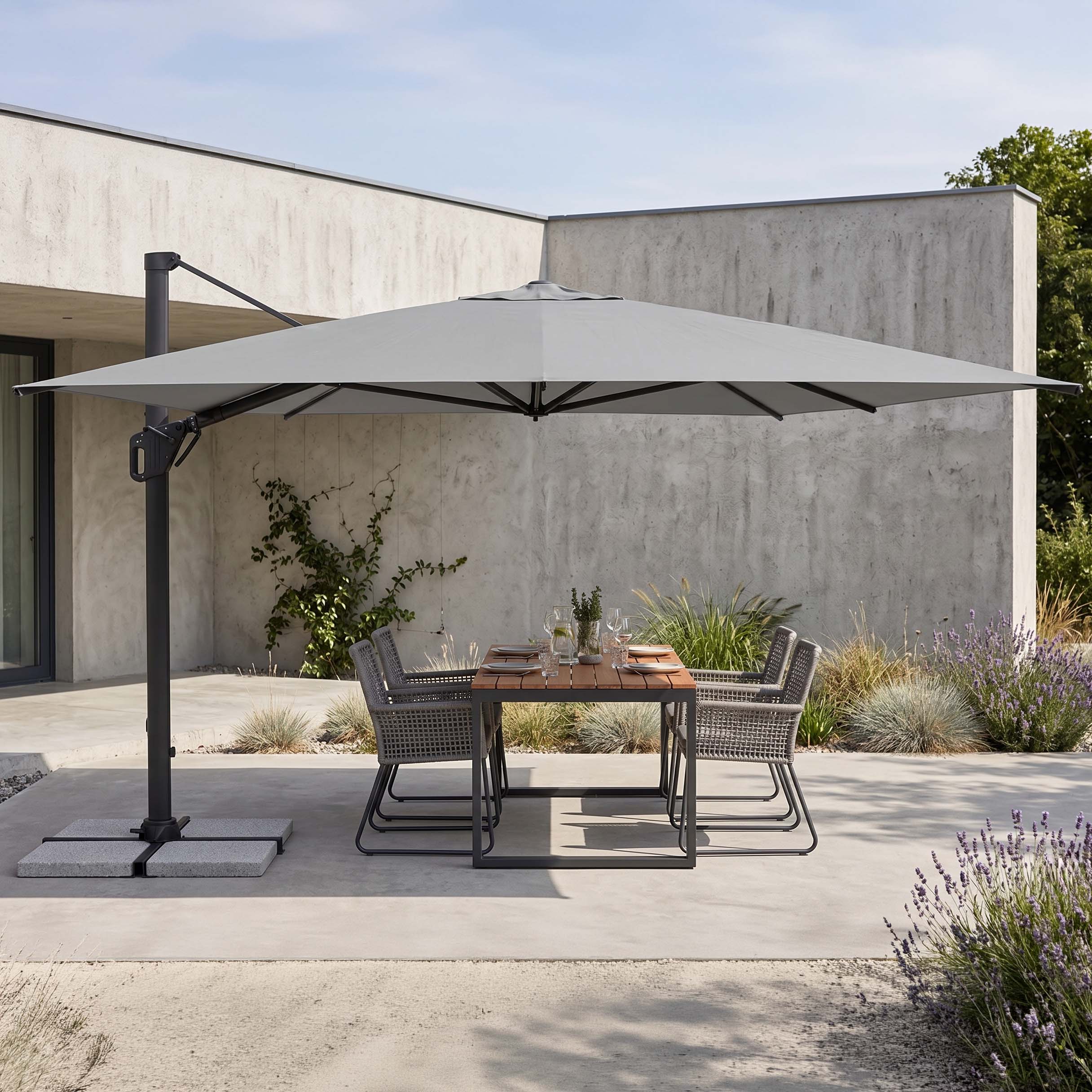 Parasol do ogrodu LIFE 300x400 SIDE Szary - Doppler 