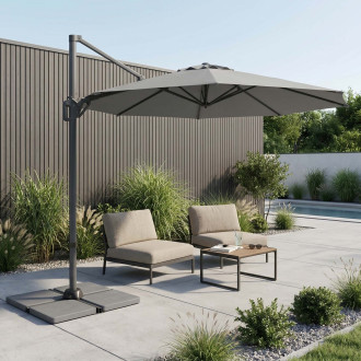 Parasol do ogrodu LIFE 310 SIDE Jasnoszary - Doppler