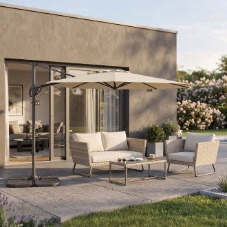 Parasol ogrodowy LIFE 310 SIDE Ciemny Beż - Doppler