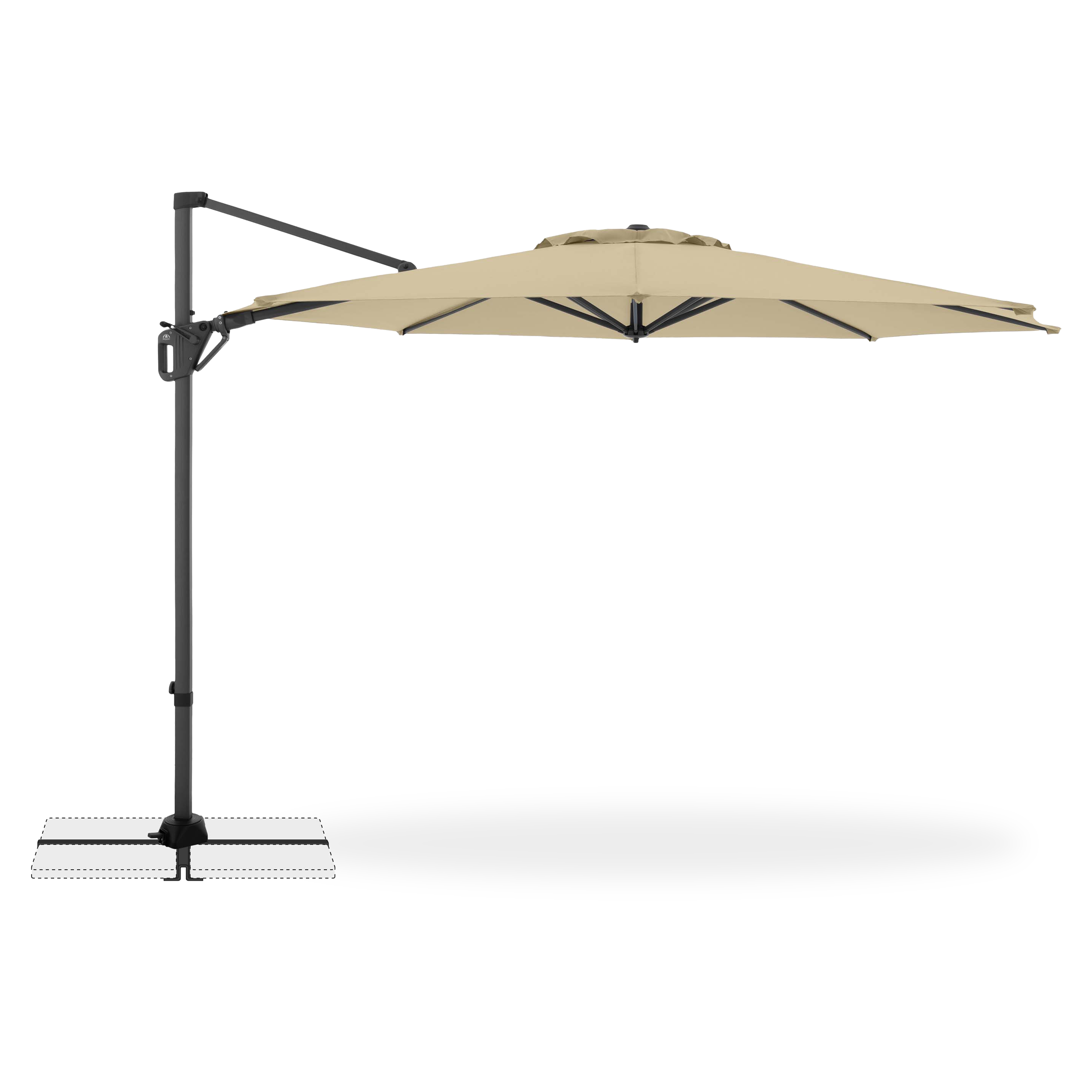 Parasol ogrodowy LIFE 310 SIDE Ciemny Beż - Doppler 