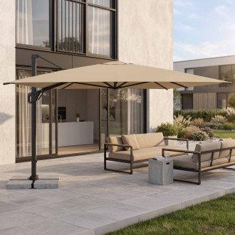 Parasol ogrodowy LIFE 300x400 SIDE Ciemny Beż - Doppler