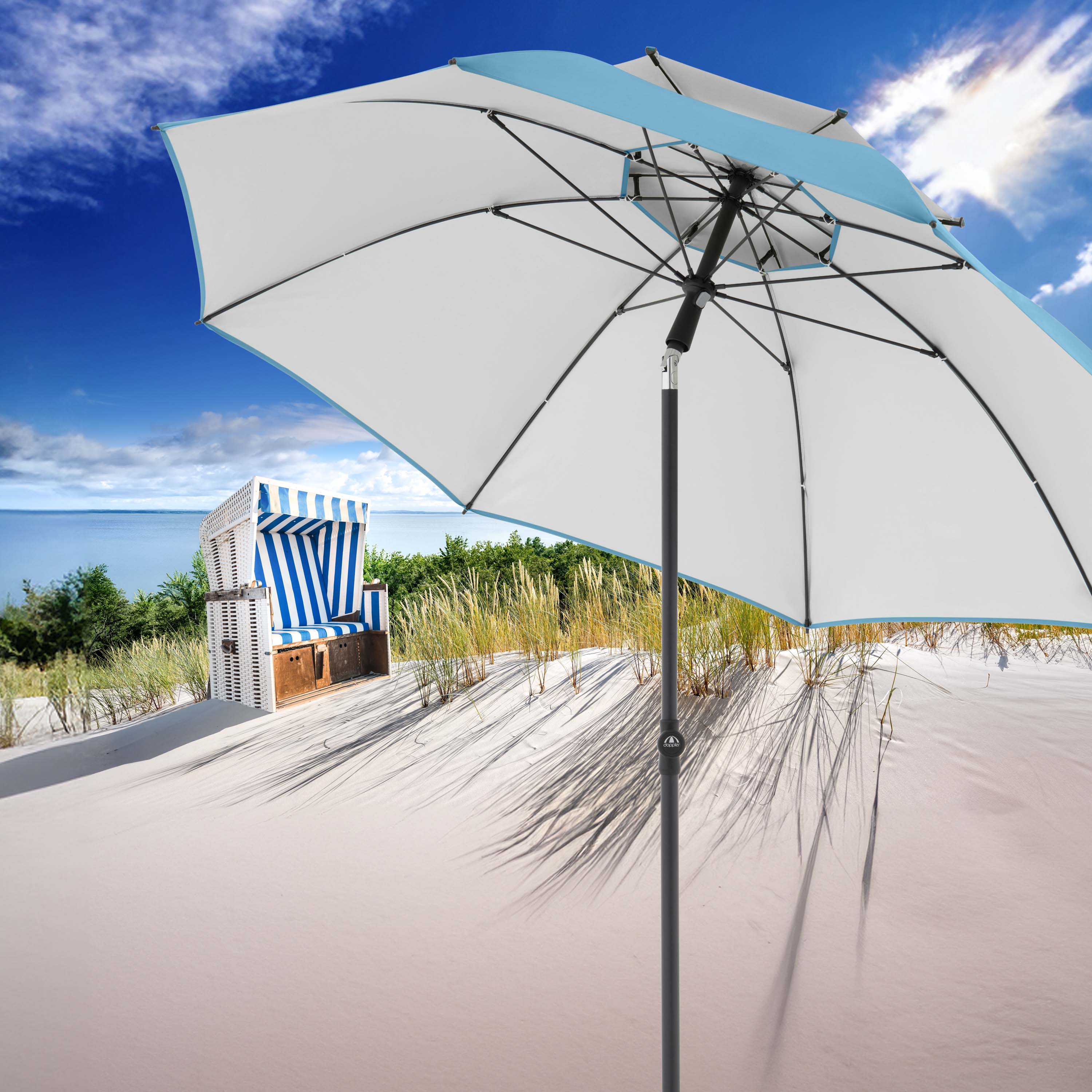 Parasol do ogrodu Doppler WINDPROFI 200 Blue
