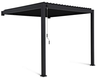 Pergola ścienna ogrodowa na taras 3x4 Premium Wall Anthracite Gutroof
