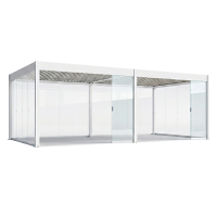 Szklany przesuwny panel do pergoli ELEGANCE/DELUXE/FUSION 3.6m White - Gutroof