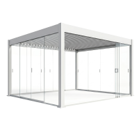 Przesuwny panel szklany do pergoli ELEGANCE/DELUXE/FUSION 4m White - Gutroof
