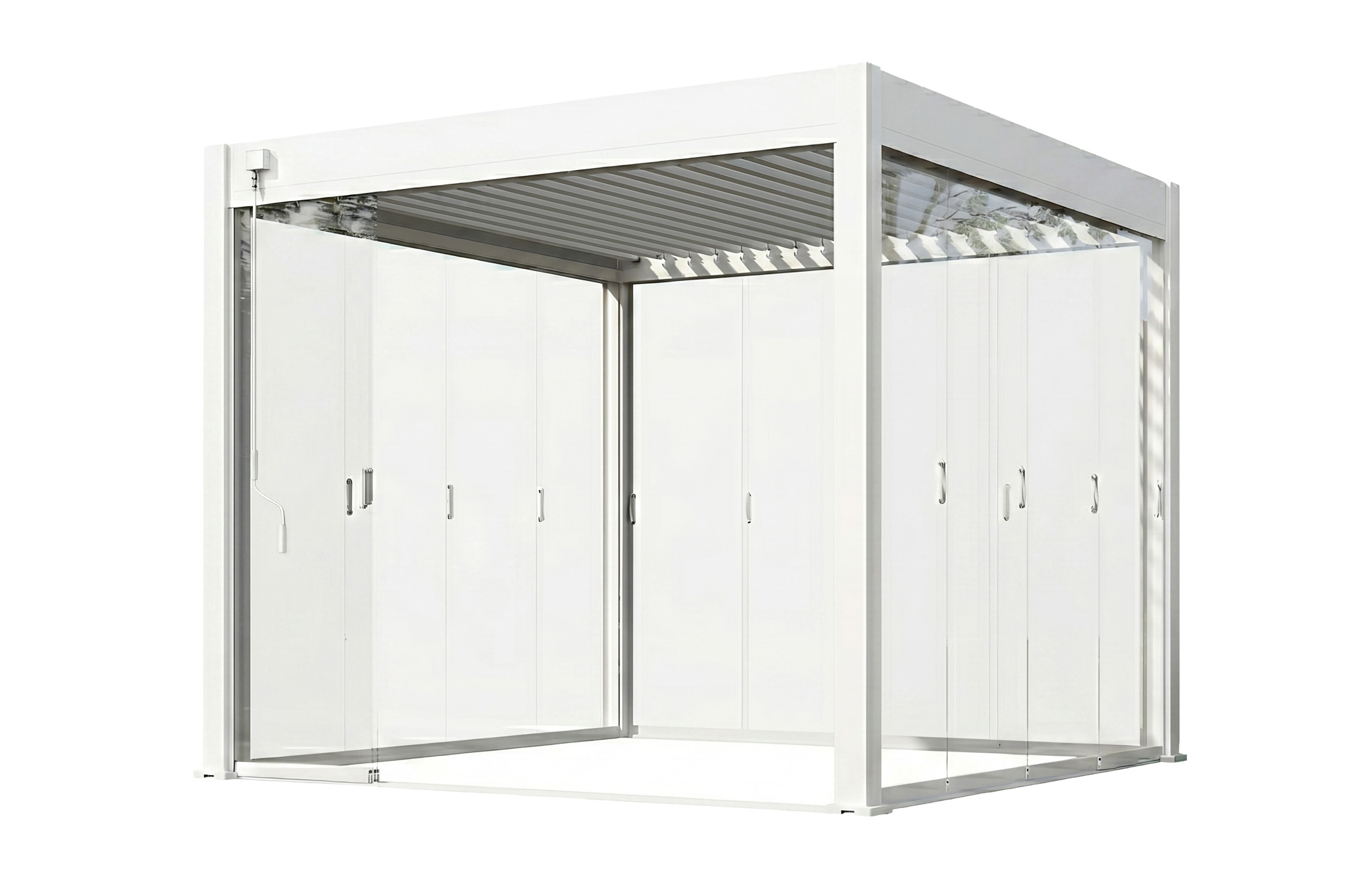 Przesuwny szklany panel do pergoli ELEGANCE/DELUXE/FUSION 3m White - Gutroof