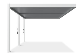 Pergola na taras DELUXE Wall 3,6x6 White - Gutroof