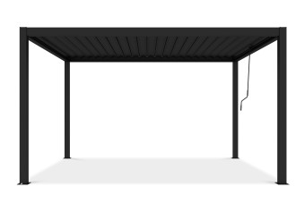 Pergola ogrodowa tarasowa 3x4 PRIMARY Anthracite Gutroof w kolorze antracytowym z zadaszeniem z regulowanymi lamelami