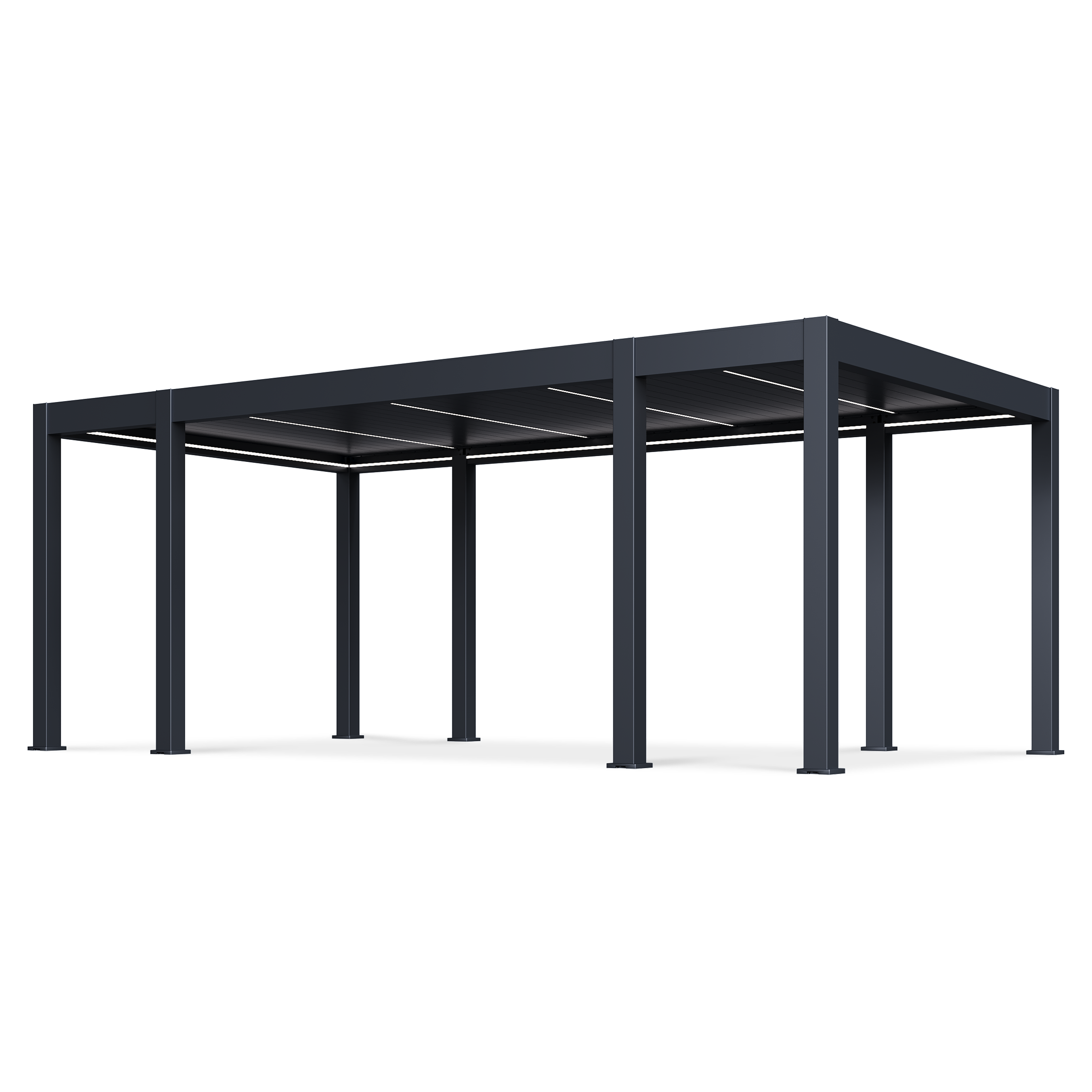 Pergola tarasowa REFERENCE AUTOMATIC 3.6x6.57 Anthracite z oświetleniem LED