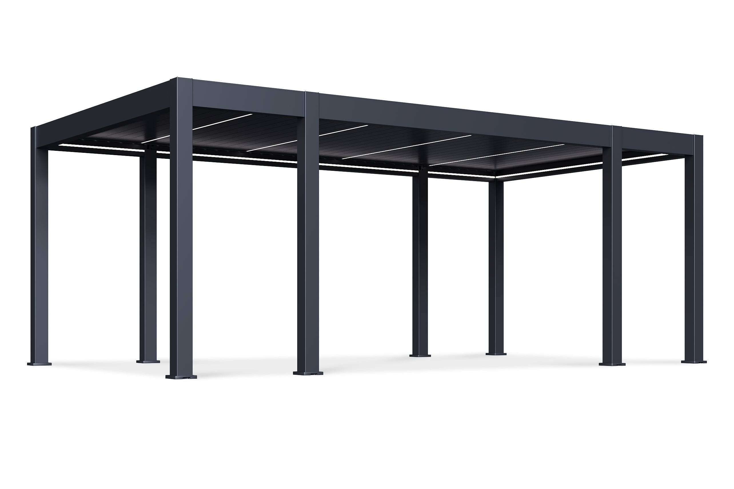 Pergola tarasowa REFERENCE AUTOMATIC 3.6x6.57 z oświetleniem LED Anthracite Gutroof
