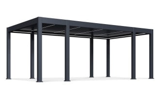 Pergola tarasowa REFERENCE AUTOMATIC 3.6x6.57 z oświetleniem LED Anthracite Gutroof