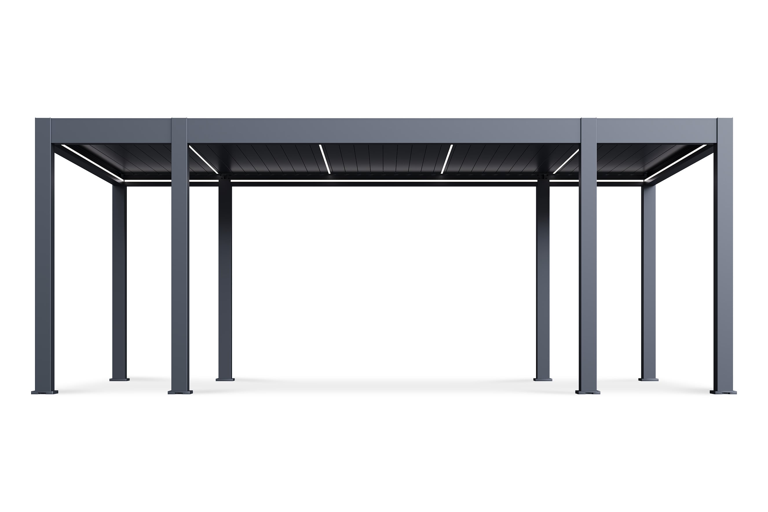 Pergola tarasowa REFERENCE AUTOMATIC 3,6x6,57 Anthracite z oświetleniem LED Gutroof
