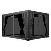 Zasłona boczna z siatką moskitierą do pergoli PRIMARY 4m Anthracite - GUTROOF