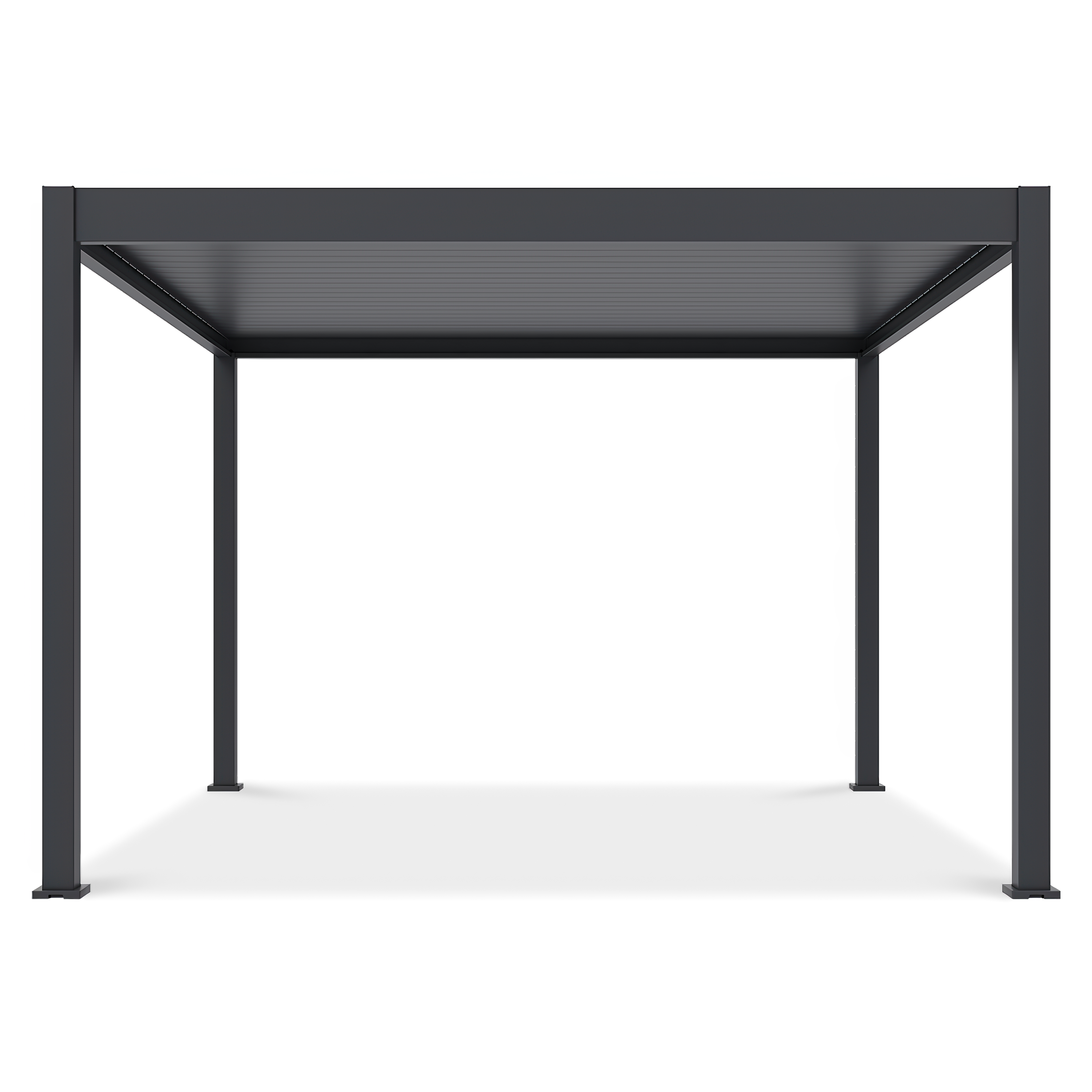 przód pergoli z automatycznym sterowaniem deluxe