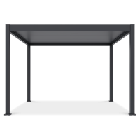 Pergola elektryczna tarasowa DELUXE AUTOMATIC 3,6x4 z oświetleniem LED, Anthracite - Gutroof
