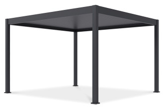 bok pergoli z panelami LED w rozmiarze 3.6x4m