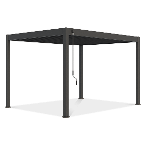 Aranżacja przy basenie pergoli ogrodowej ELEGANCE 3x4 Anthracite - gutroof
