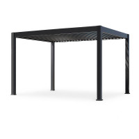 Pergola elektryczna tarasowa DELUXE PRO AUTOMATIC 3x4 z oświetleniem LED, Anthracite - Gutroof