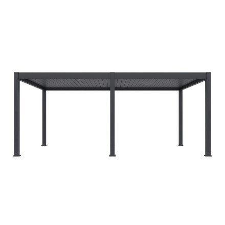 Pergola elektryczna tarasowa DELUE PRO AUTOMATIC 4x6 z oświetleniem LED Antracyt Gutroof