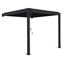 Pergola ścienna ogrodowa na taras 3x3 Premium Wall Anthracite - Gutroof