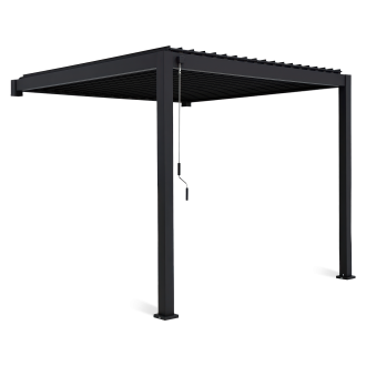 Pergola ścienna ogrodowa na taras 3x3 Premium Wall Anthracite - Gutroof