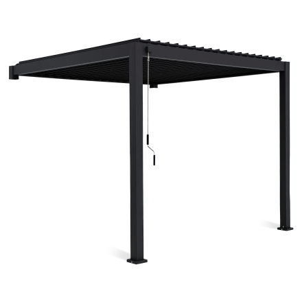 Pergola ścienna ogrodowa na taras 3x3 Premium Wall Anthracite - Gutroof