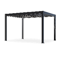 Pergola elektryczna tarasowa DELUXE PRO AUTOMATIC 3x4 z oświetleniem LED, Anthracite - Gutroof