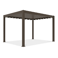 Pergola elektryczna tarasowa DELUXE PRO AUTOMATIC 3x4 z oświetleniem LED, Taupe - Gutroof