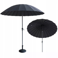 Parasol ogrodowy phuket wood z czaszą o średnicy 2.8m w kolorze ciemno szarym