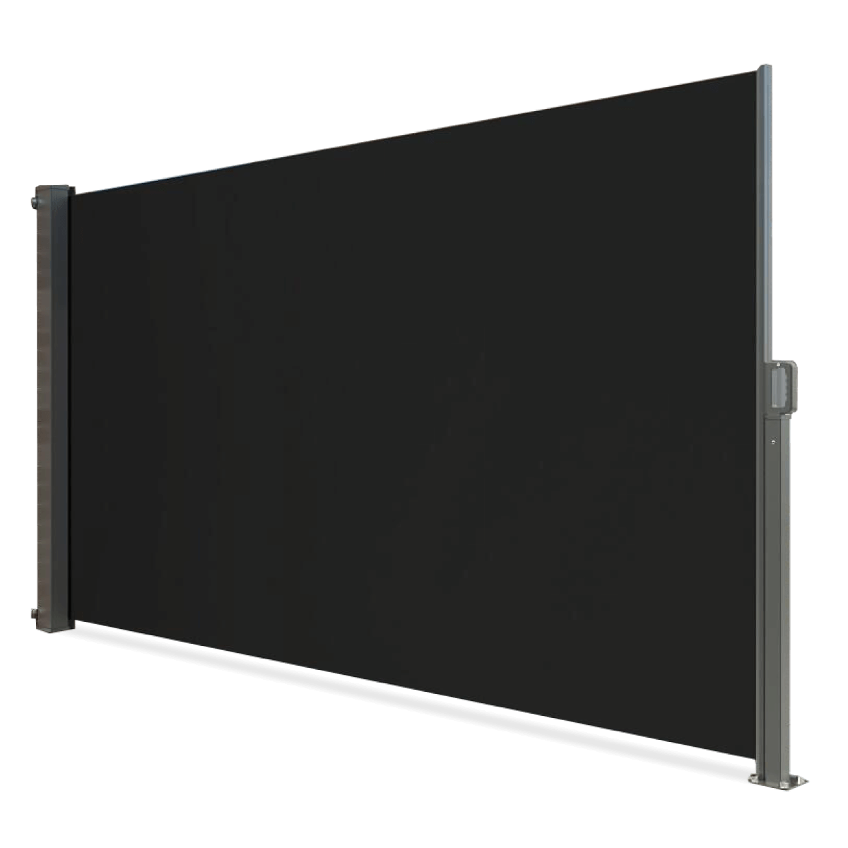 Pionowa markiza boczna w ciemno szarych barwach