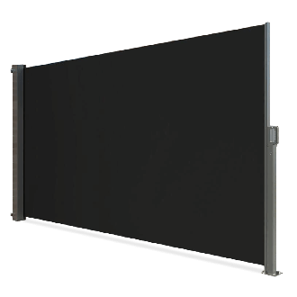 Pionowa markiza boczna w ciemno szarych barwach